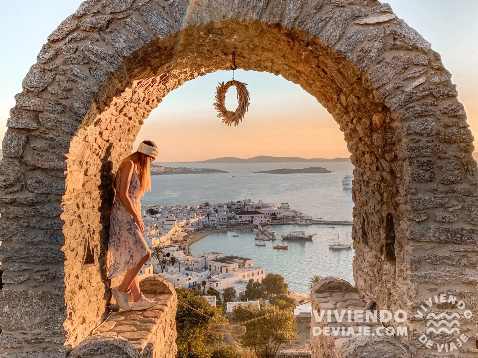 Atardecer desde la terraza 180 Degrees Sunset Bar | Lugares que ver en Mykonos en 3 días