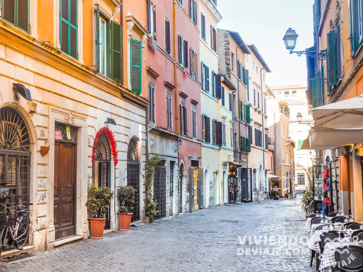 Barrio de Trastevere en Roma