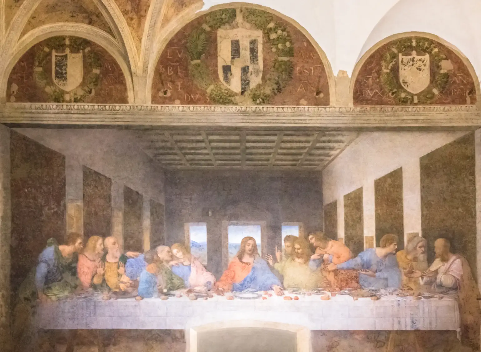 "La Última Cena" de Leonardo da Vinci en la iglesia de Santa Maria delle Grazie