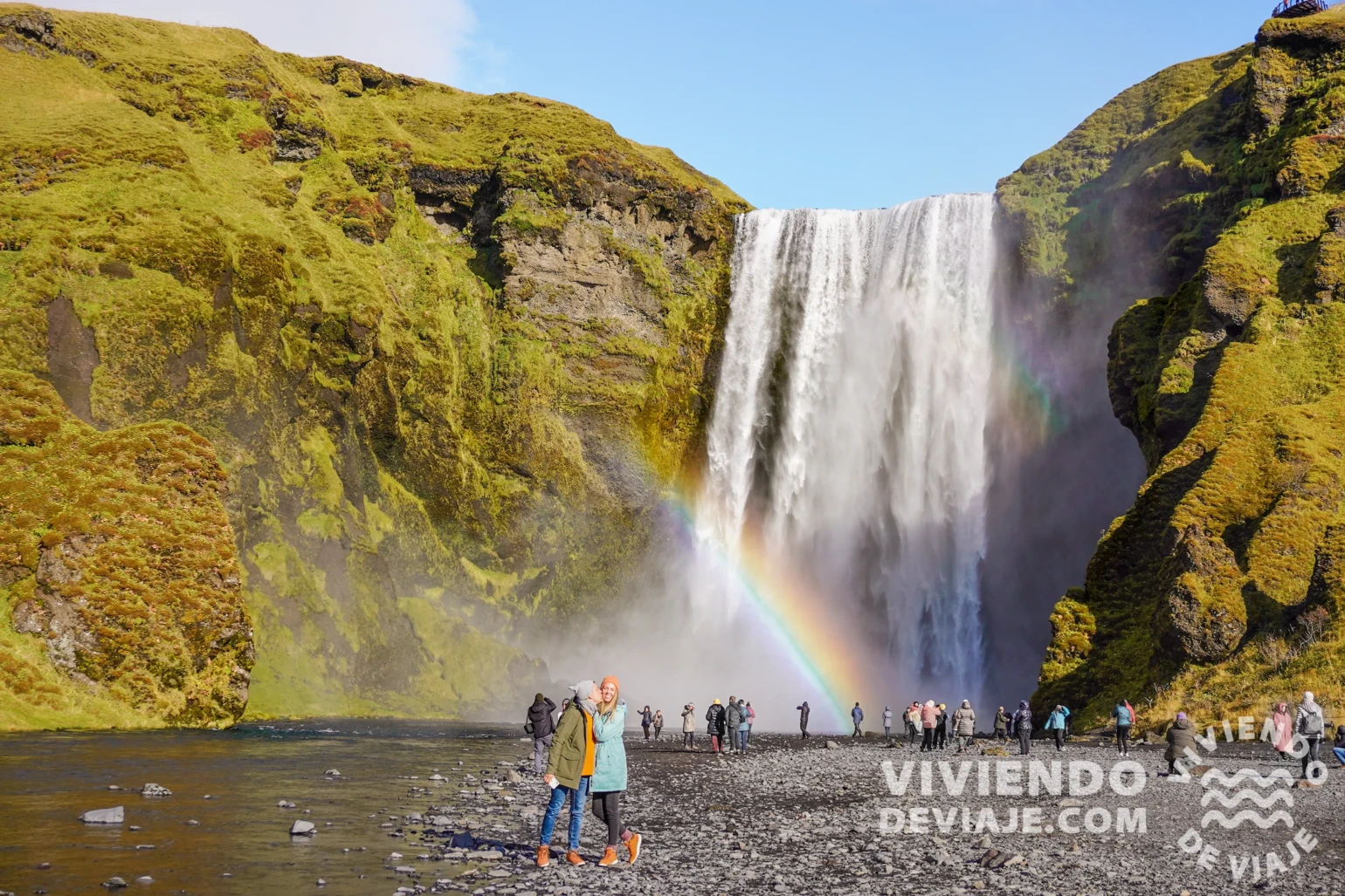 Cascada Skogafoss | La podéis visitar en la excursión por la costa sur y las cascadas de Islandia