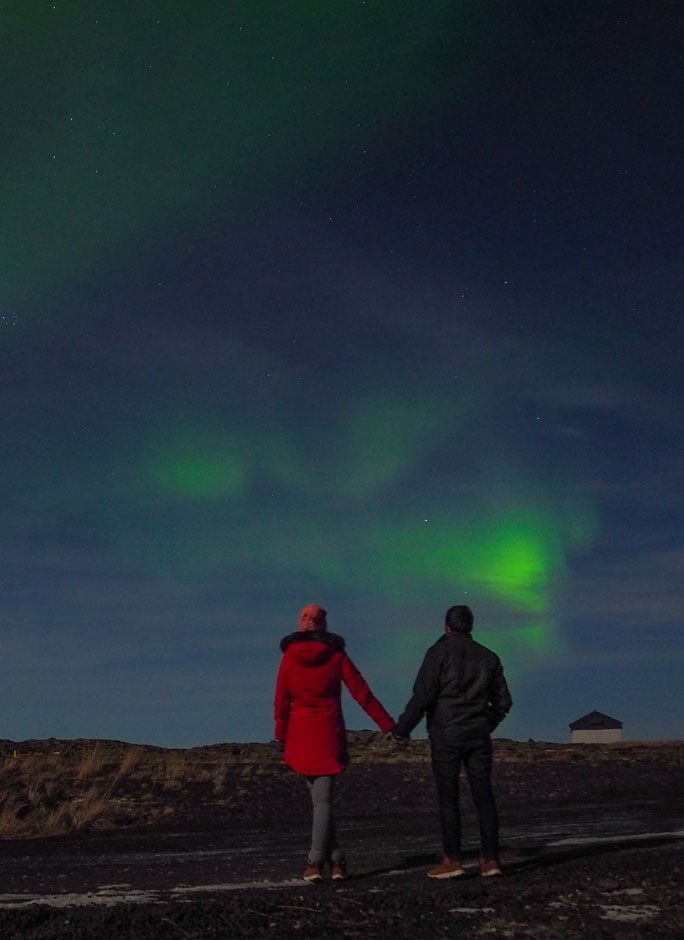 Ver auroras boreales en Islandia